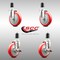 Service Caster 5 Inch 316SS Red Poly Swivel 1-5/8 Inch Expanding Stem Caster Brake SCC, 2PK SS316EX20S514-PPUB-RED-2-TLB-2-158 - alternate 2
